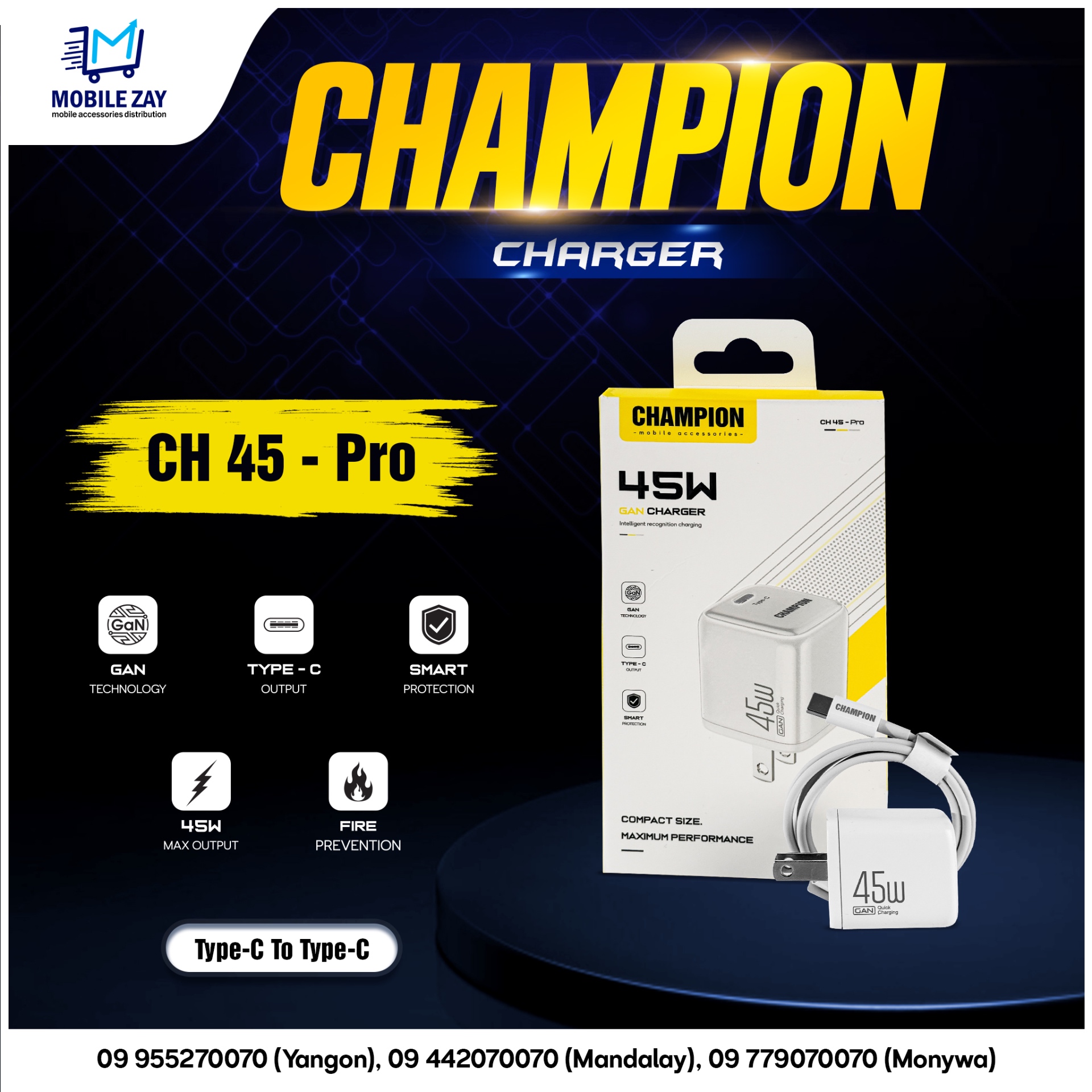 CHAMPION CH 45 Pro charger